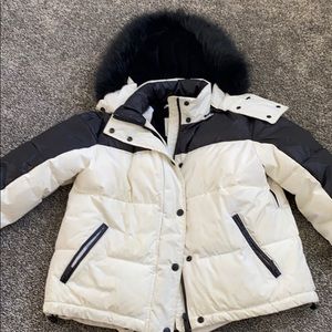 Top shop Sno white and black ski jacket
